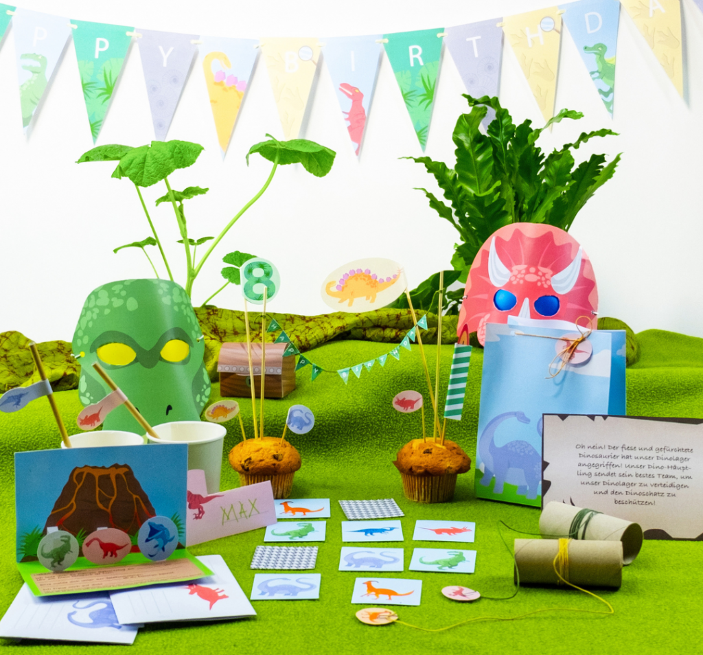 DIY-family_Kindergeburtstag-Set-Dinosaurier