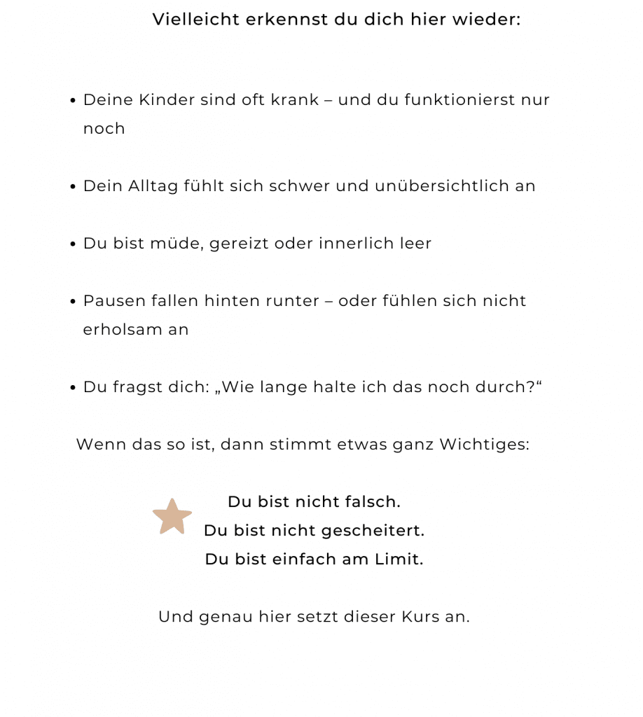 Onlinekurs für Mütter von kleinen Kindern - für mehr Gelassenheit und Energie trotz Herausforderungen von Easy Family
